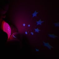Plyšový usínáček medvídek s projektorem Baby Mix růžový 