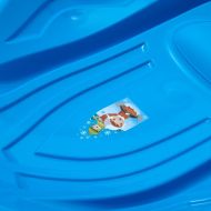 Dětský sáňkovací kluzák Mušle Baby Mix PREMIUM KOMFORT 80 cm modrý 