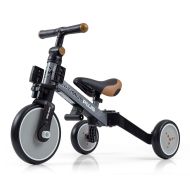 Dětská tříkolka 4v1 Milly Mally Optimus Plus s vodící tyčí grey 