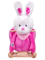 Houpací hračka s melodií PlayTo králíček růžová 
