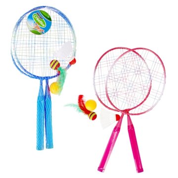 Badmintonová sada - kovové rakety, košík, míček,…