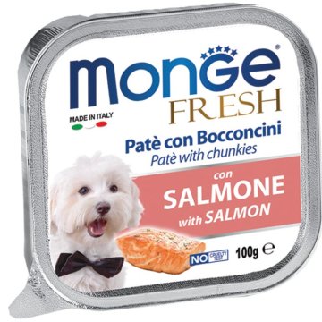 MONGE FRESH Dog vanička losos 100g