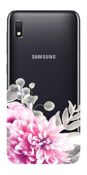 Samsung Galaxy A10 - silikonový kryt květy