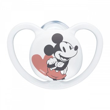 Šidítko Space NUK 6-18m Disney Mickey Mouse bílá…