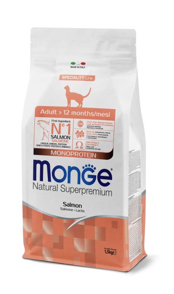 MONGE Cat Monoprotein Adult Losos 33/15 1,5kg