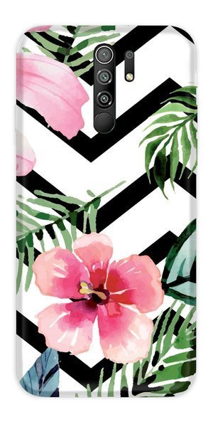 Xiaomi Poco M2 - silikonový kryt tropické květy
